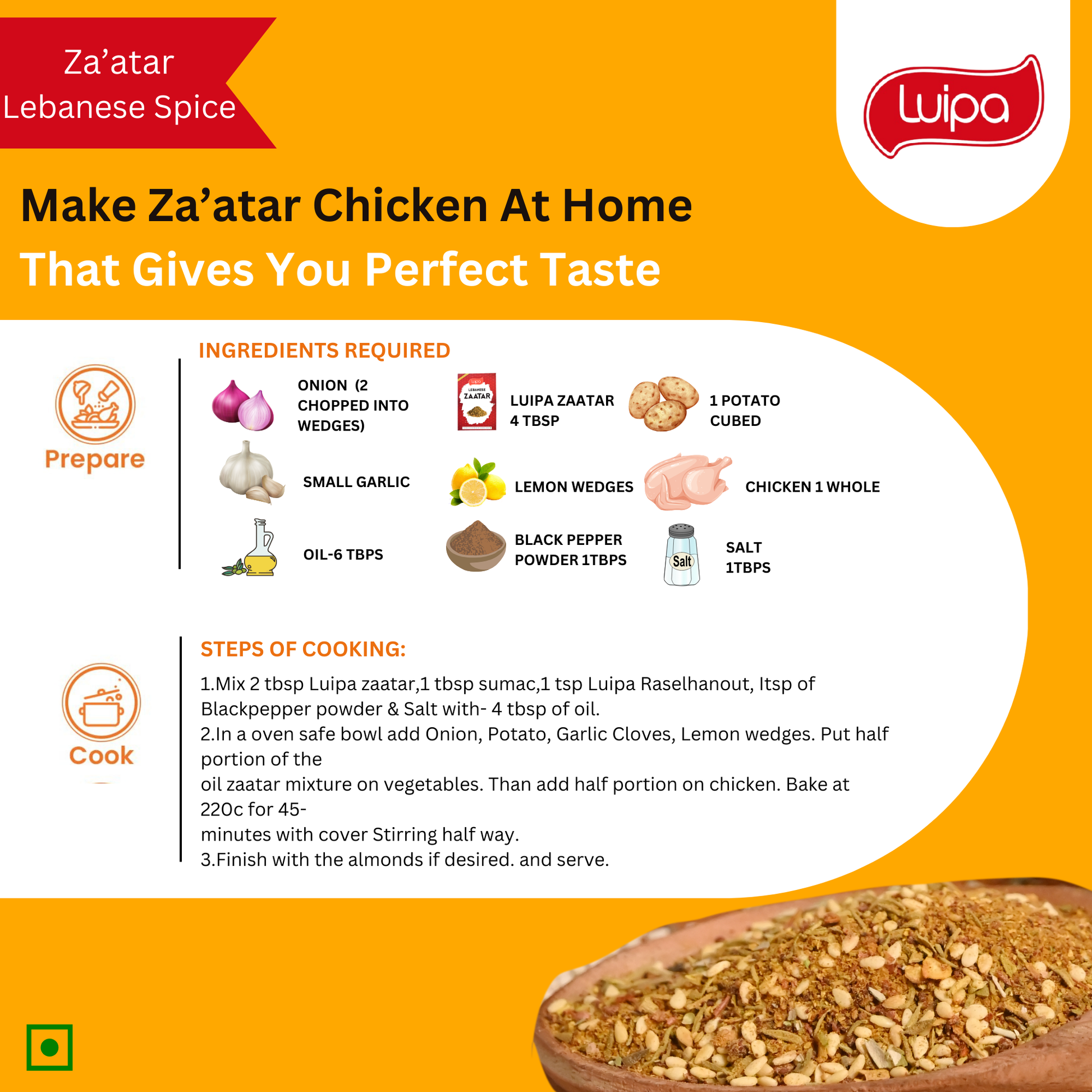 Luipa Lebanese Za'atar Powder 50g