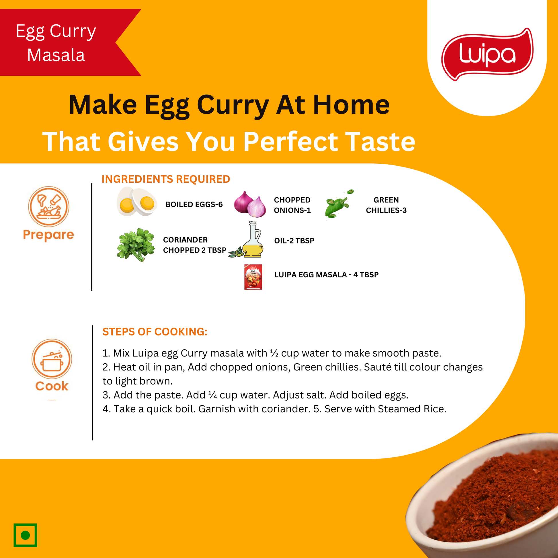 Luipa Egg Curry Masala 50g