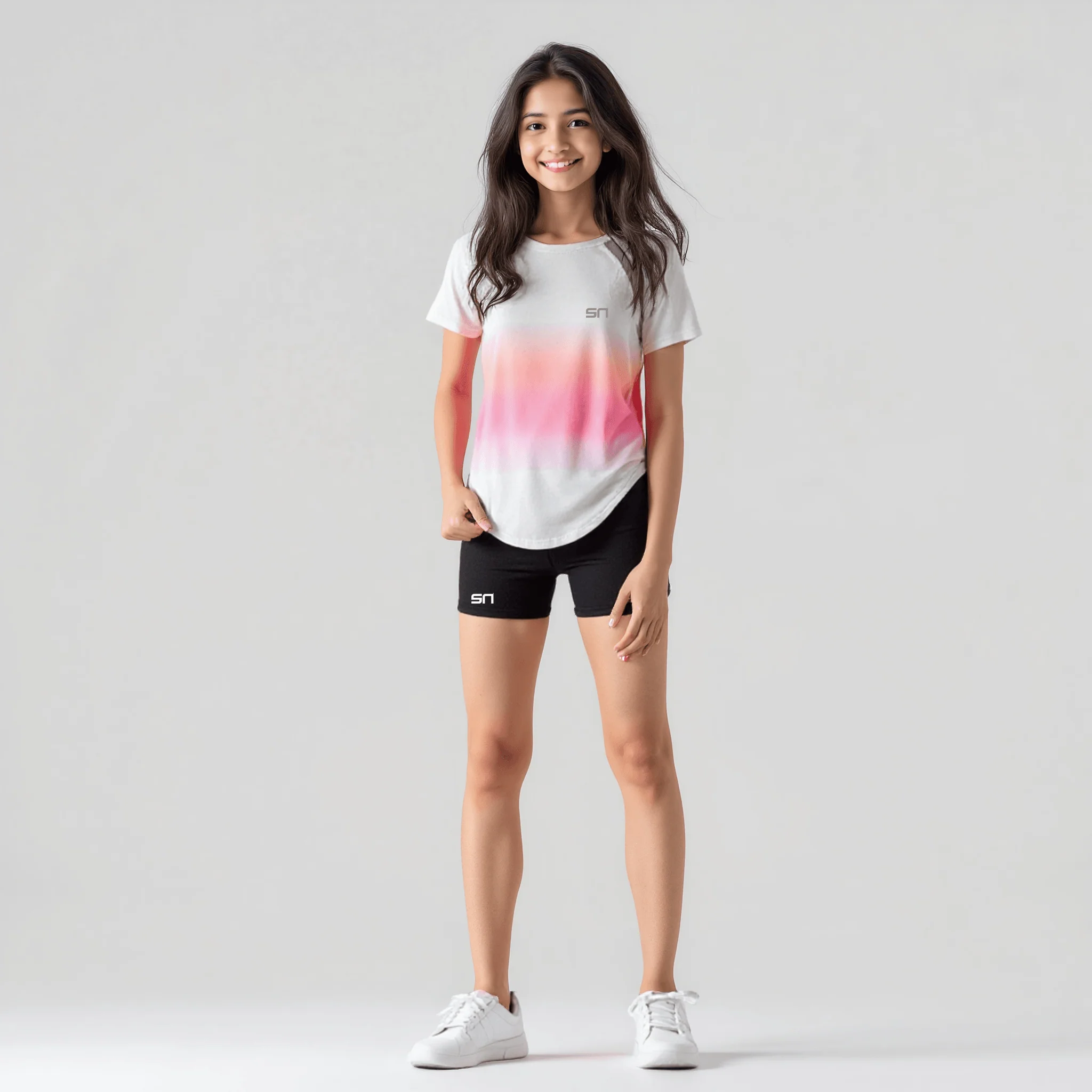 Girls Ombre Casual Sports Top