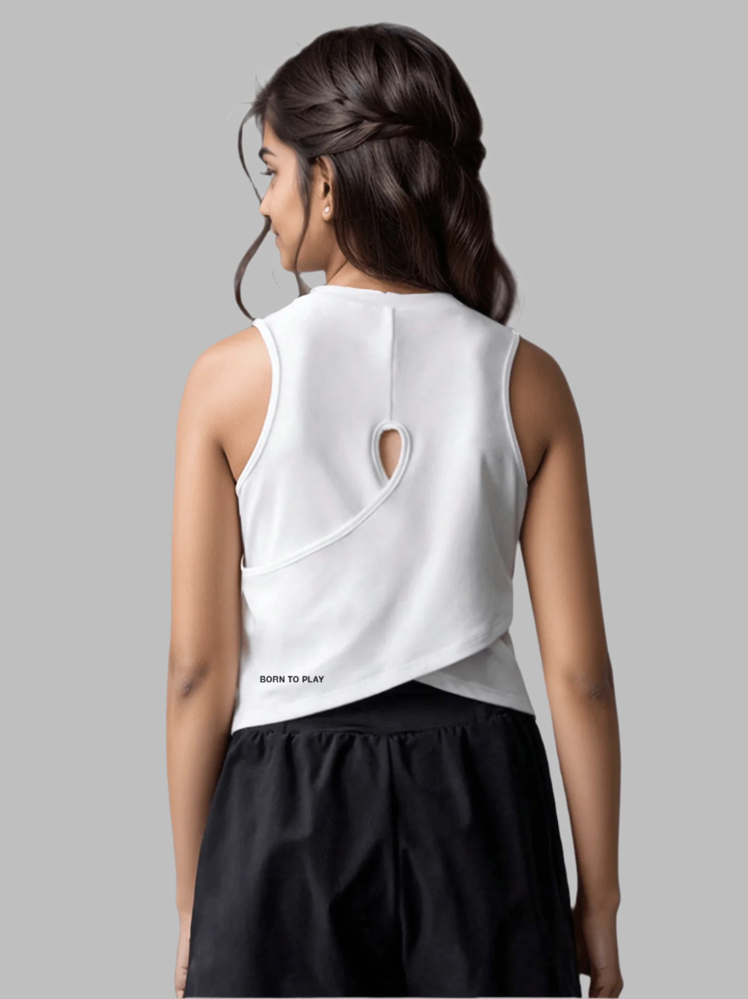 Crossed Back Sports Tank Top