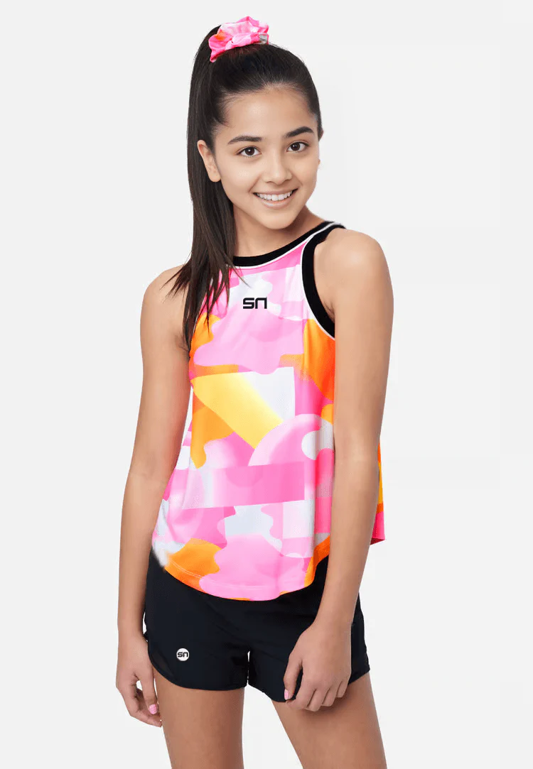 Candy Block Twist Sports Tank Top