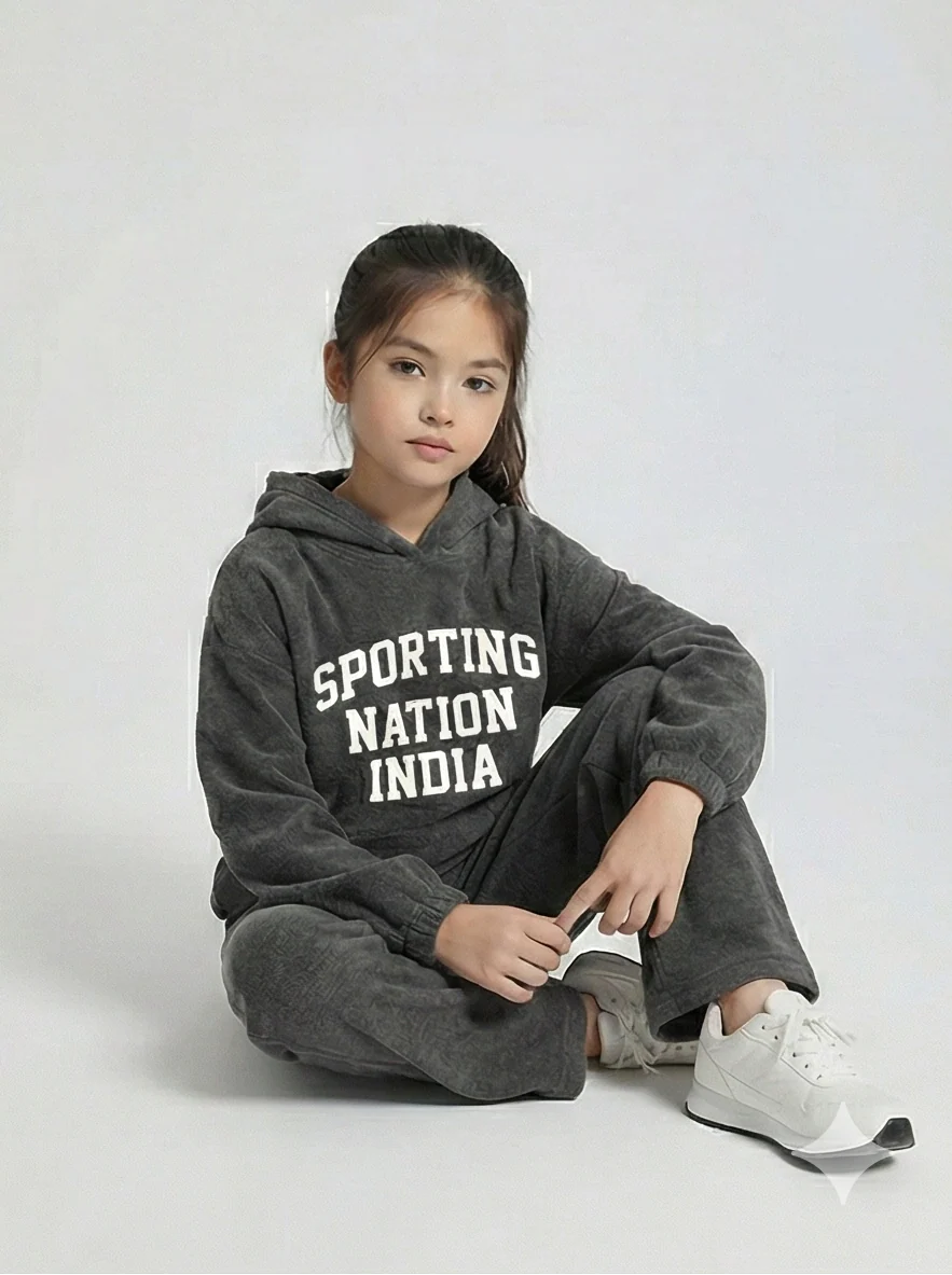 Cozy Fleece Hoodie Set – Charcoal Grey