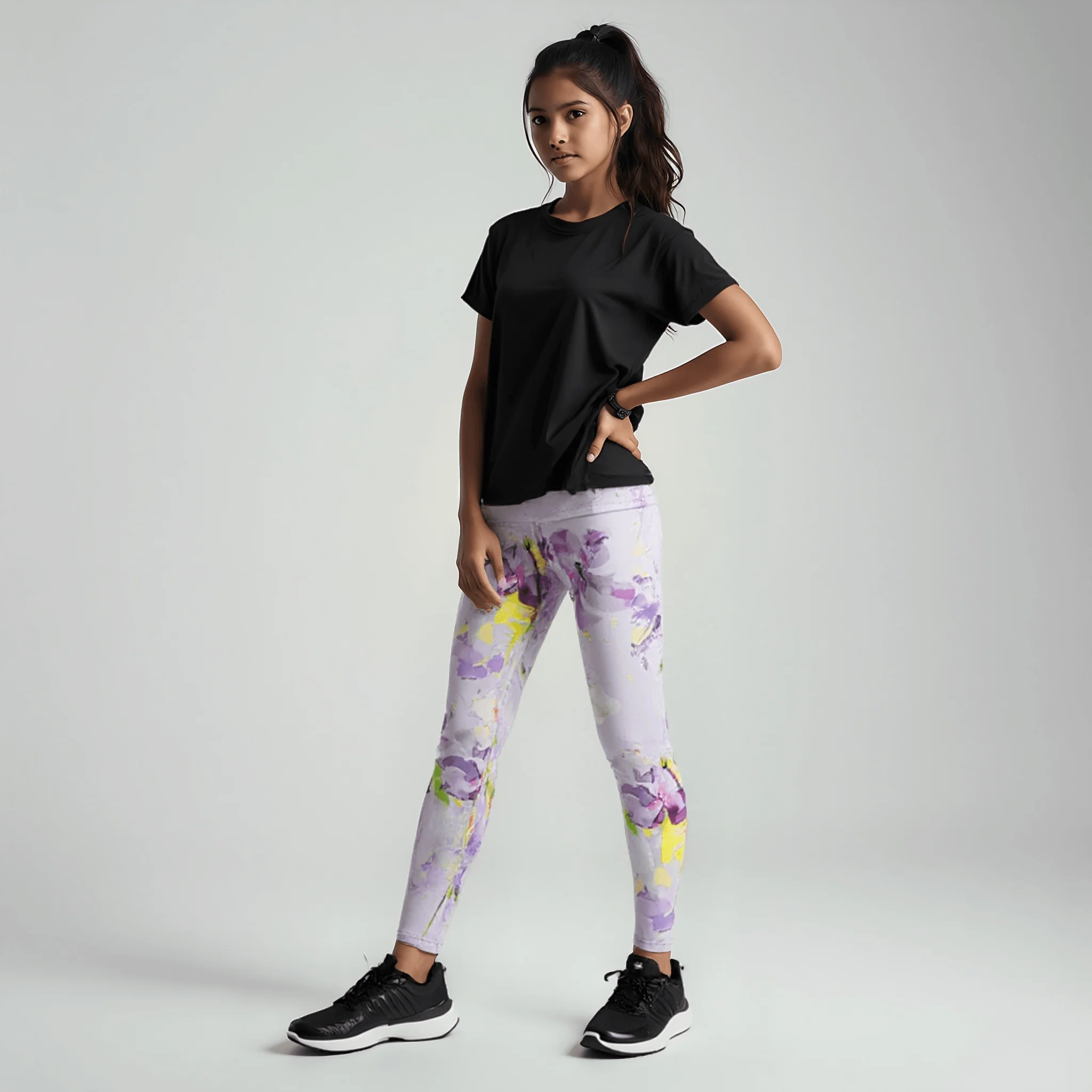 Sports floral twist legging