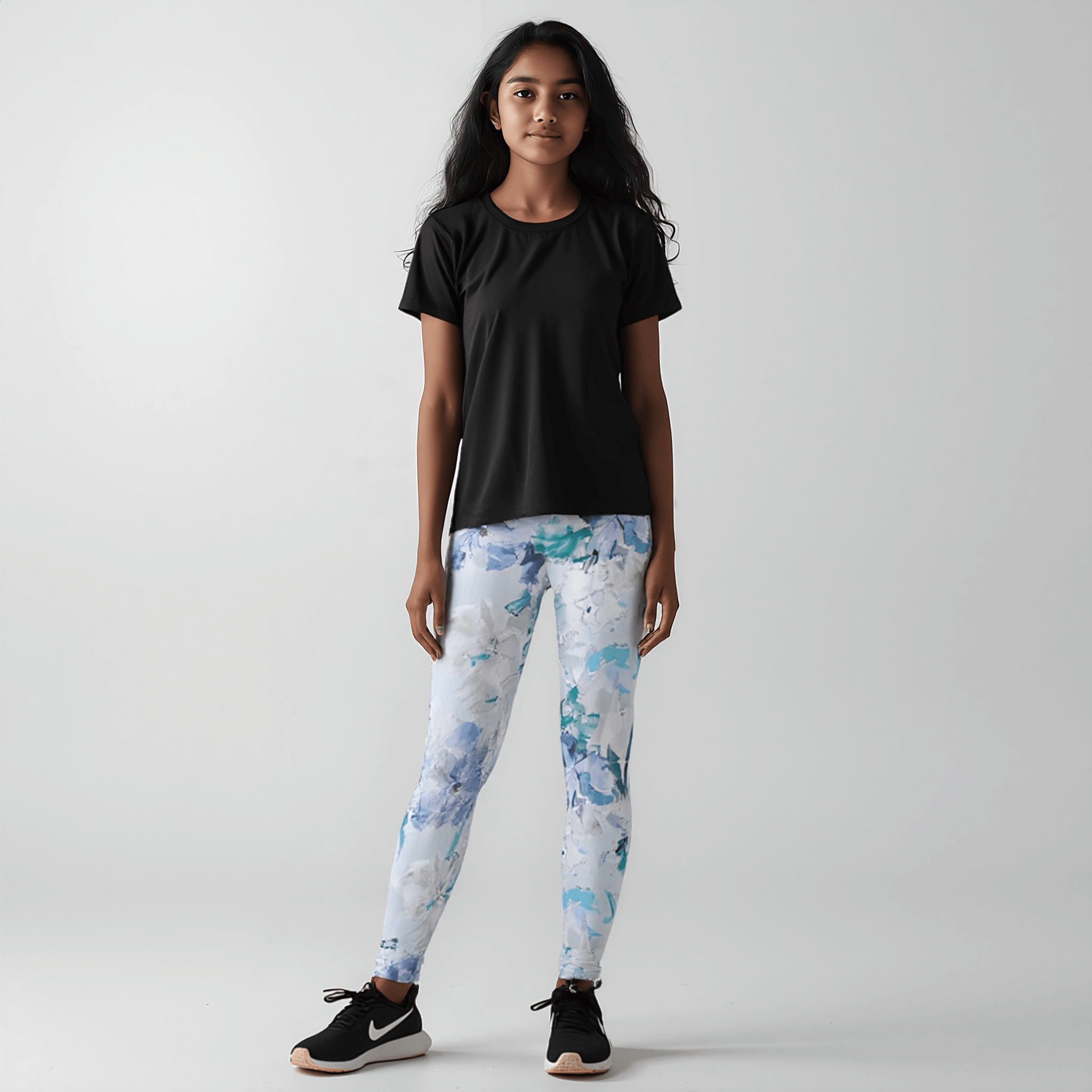 Fragrant Purple floral twist legging