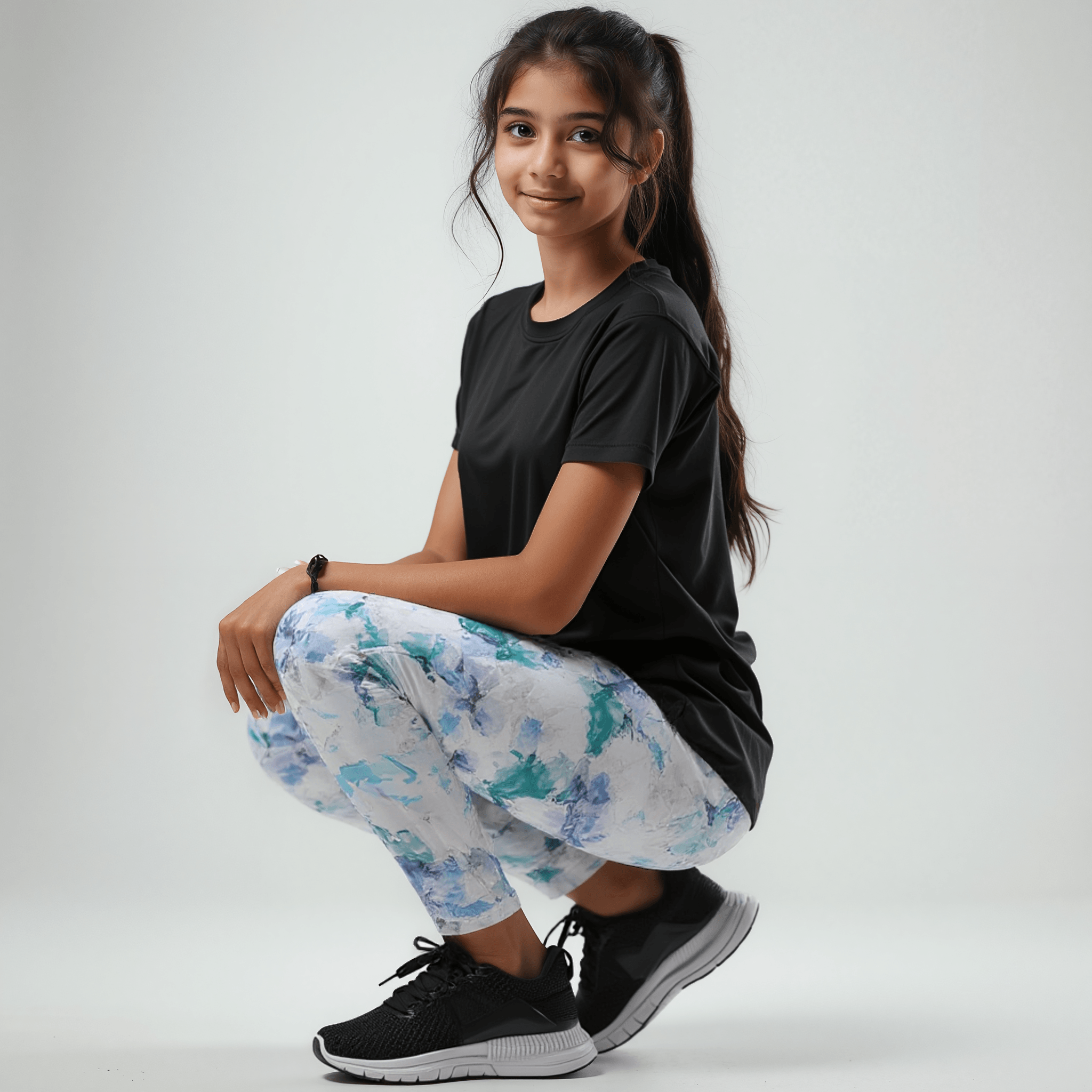 Fragrant Purple floral twist legging