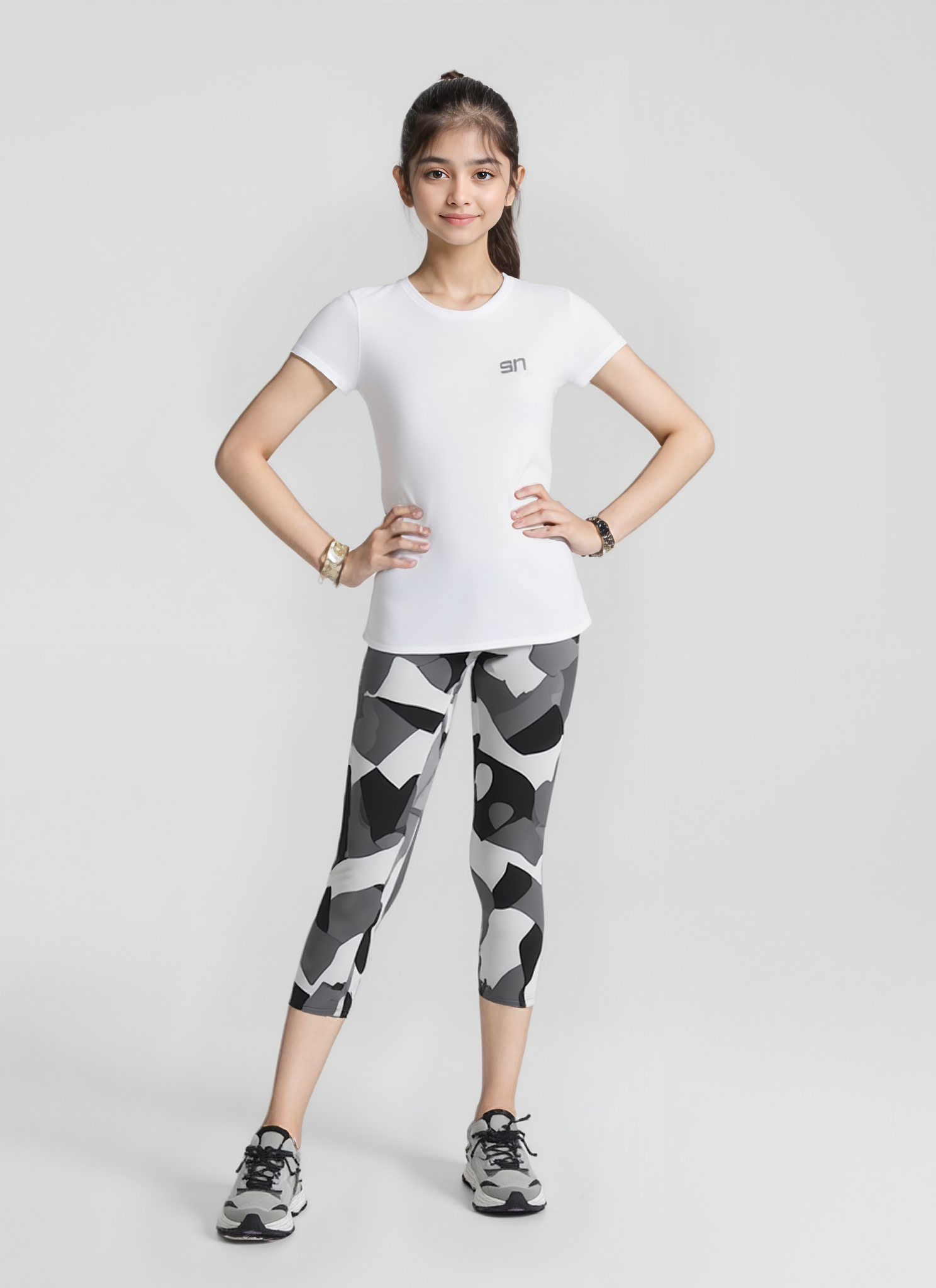 Camo Sports 3/4 black legging