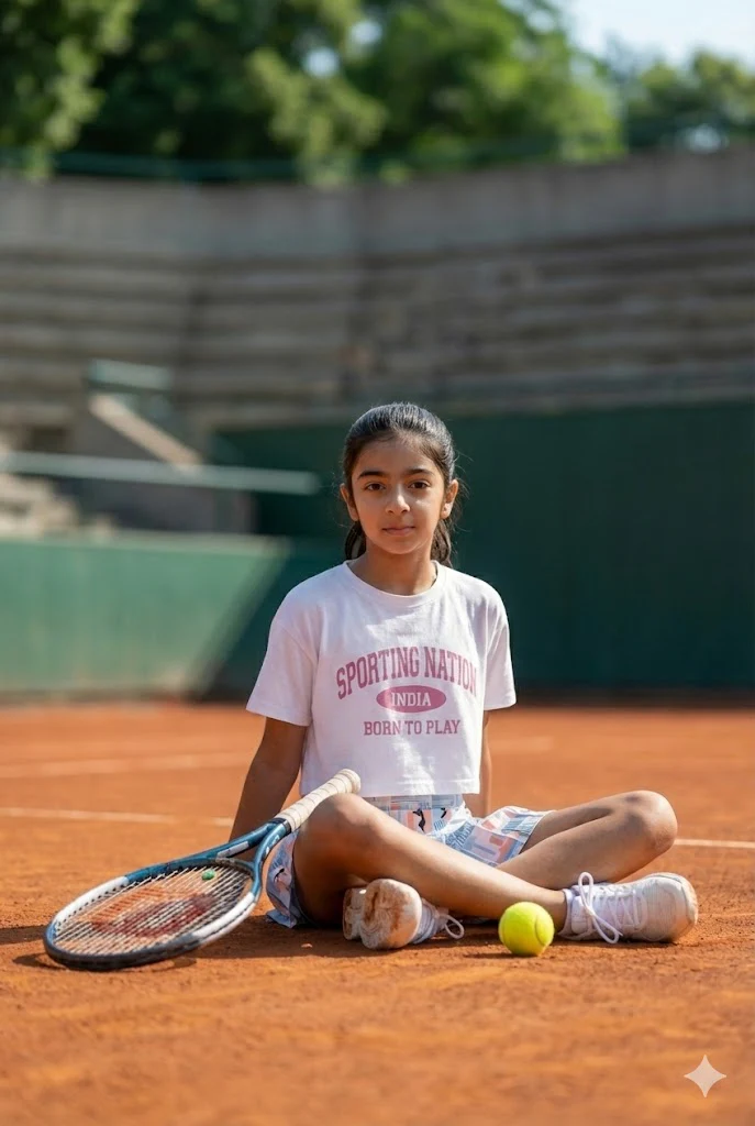 Girls Multi Sport 4D Stretch Boxy tee - White