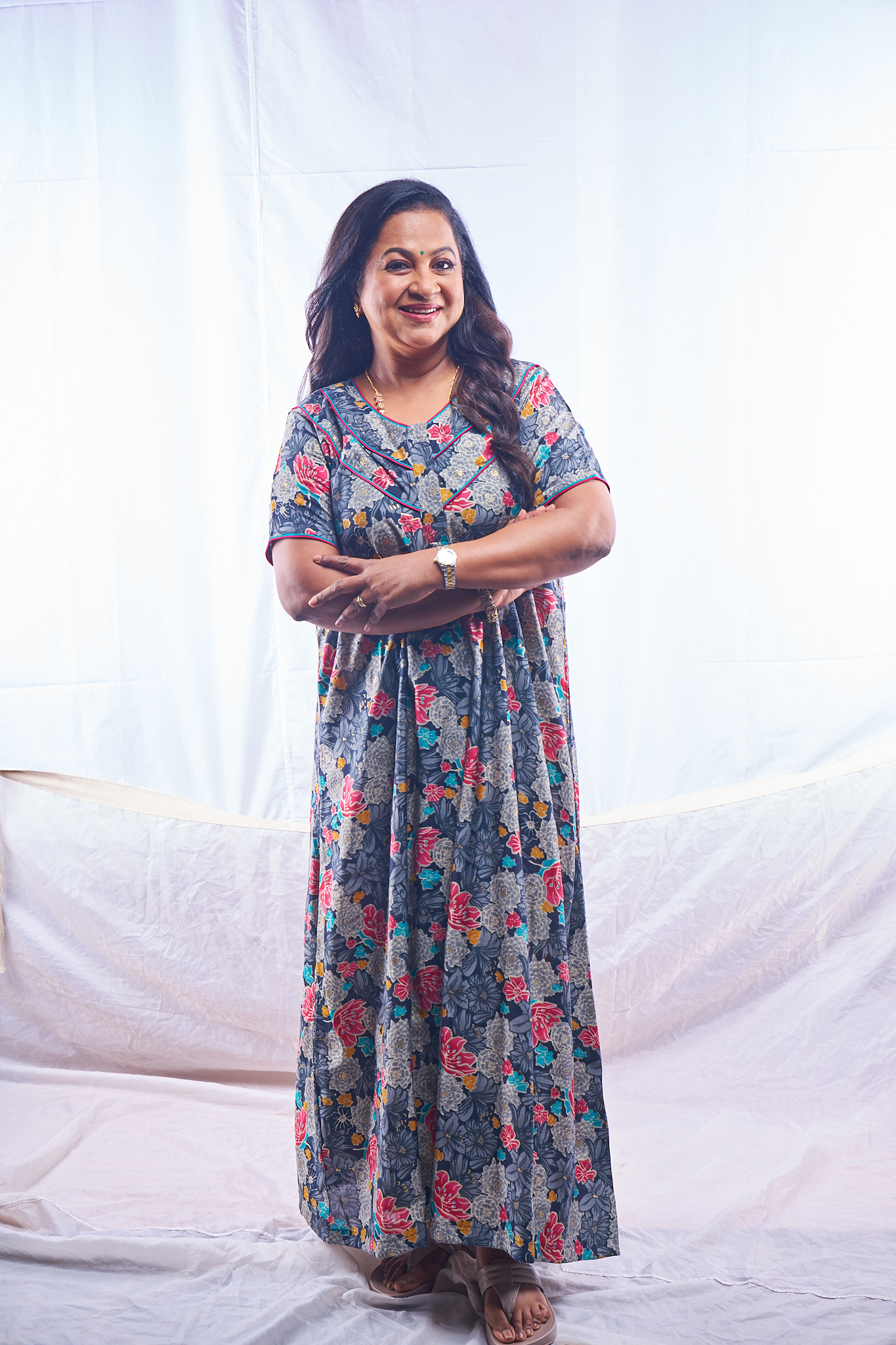 Blush Paisley Cotton Nighty -02